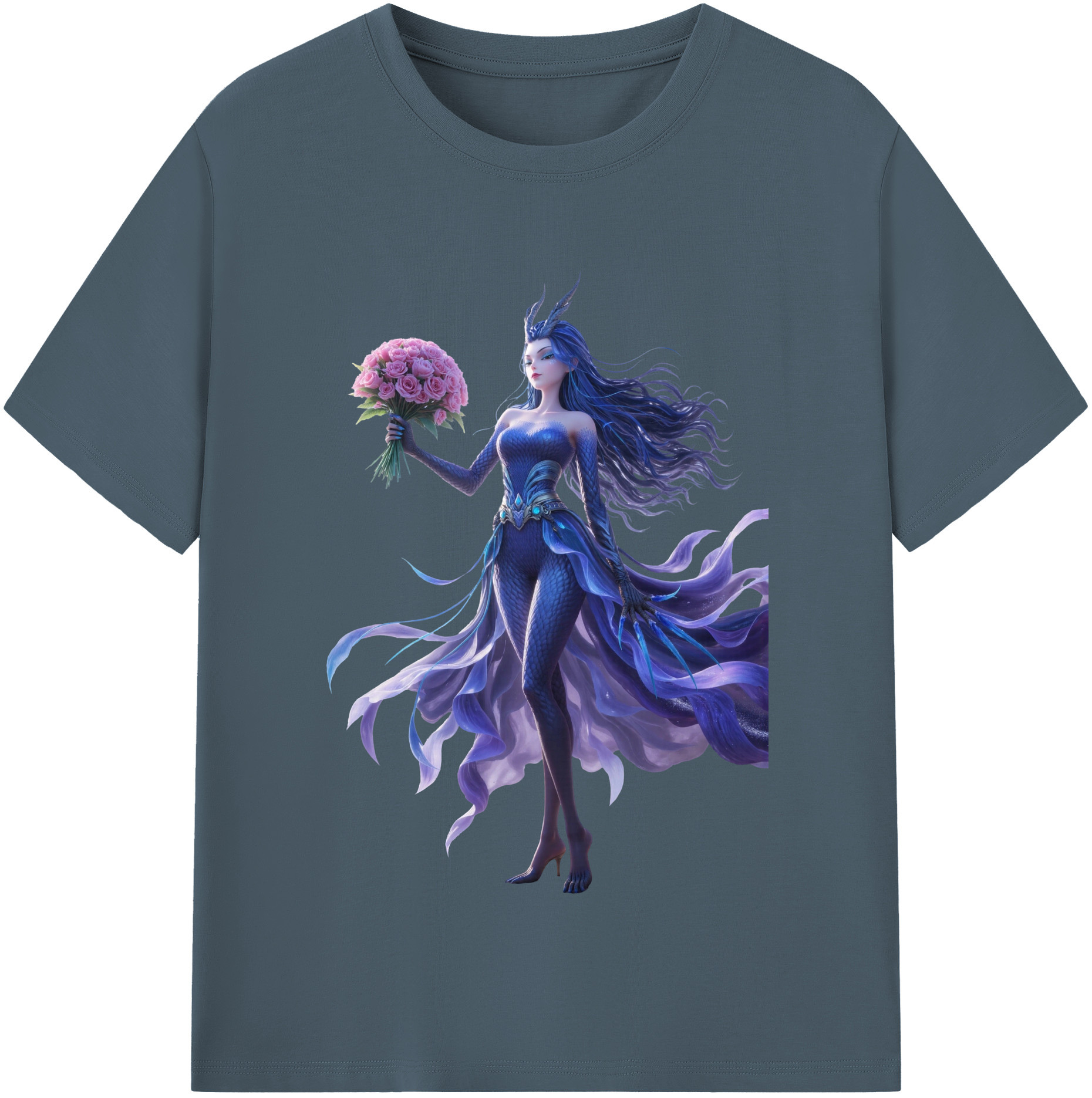 （画像用） Ne Zha 2 ナタ 魔童の大暴れ 綿100％半袖Tシャツ（フロントプリント）